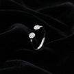 Dual Stone Round Open Ring