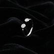 Twin Round Open Silver Ring