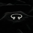 Dual Stone Round Open Ring