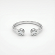 Dual Stone Round Open Ring