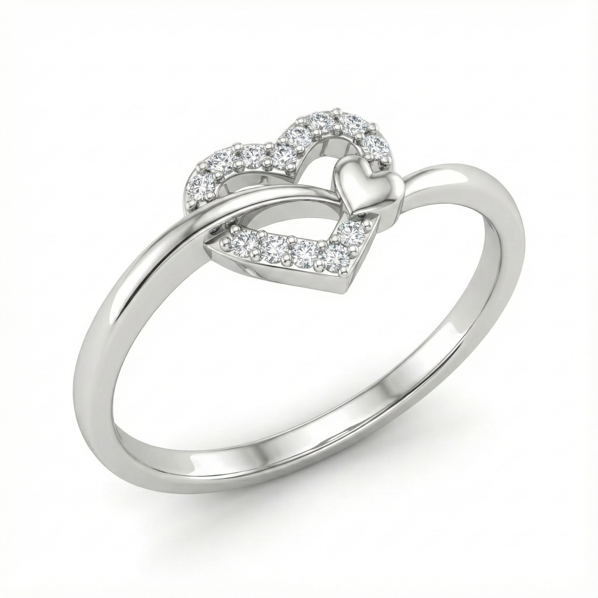 Double Heart Statement Ring