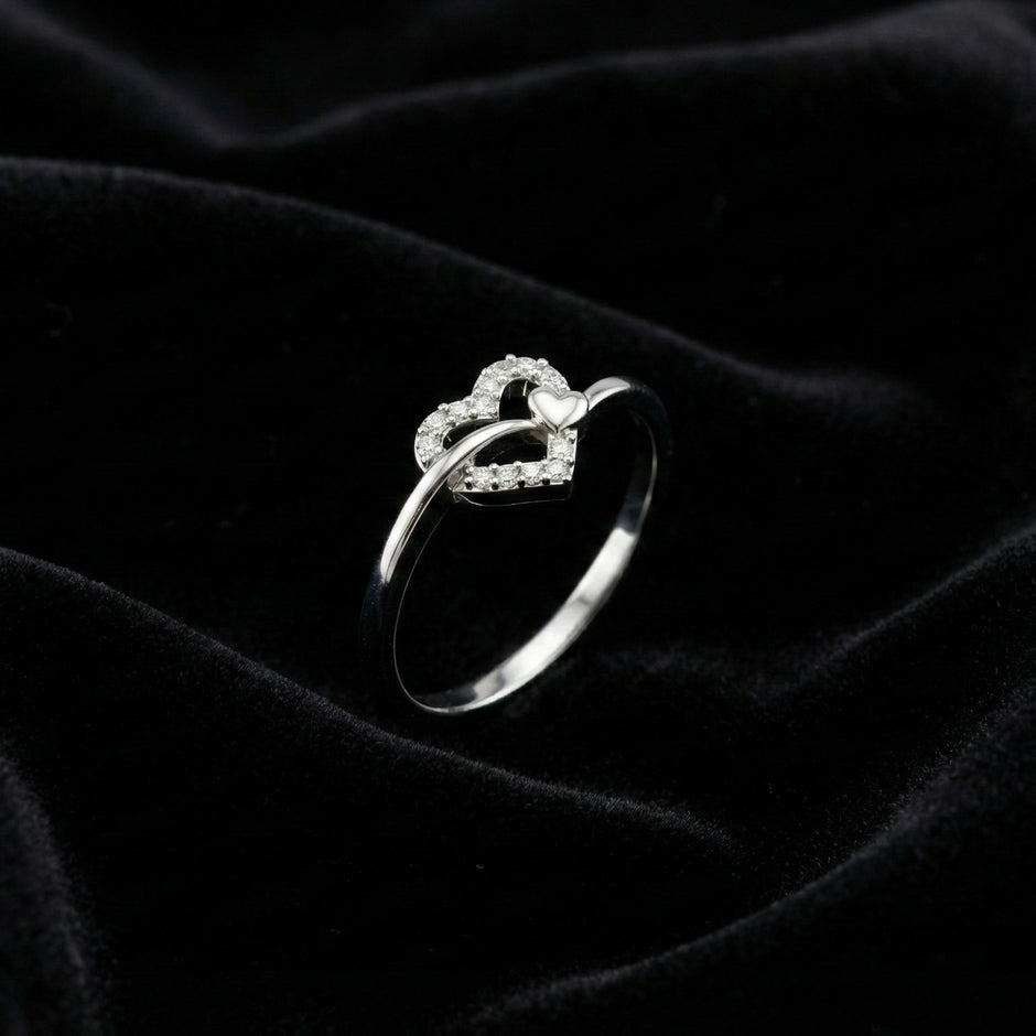 Double Heart Statement Ring