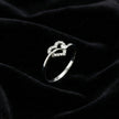Double Heart Silver Ring