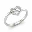 Double Heart Statement Ring
