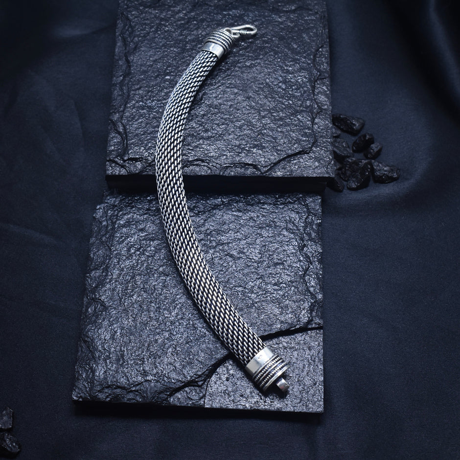 Antique Mesh Silver Bracelet