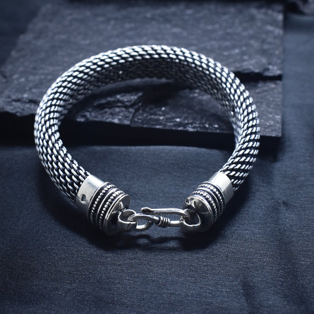 Antique Mesh Silver Bracelet