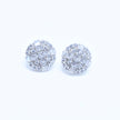Luxury CZ Cluster Round Design Silver Tops