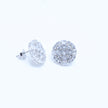 Luxury CZ Cluster Round Design Silver Tops