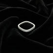 Geometric Sqaure Pavé Band Ring