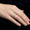 Geometric Sqaure Pavé Band Ring