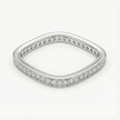 Geometric Sqaure Pavé Band Ring