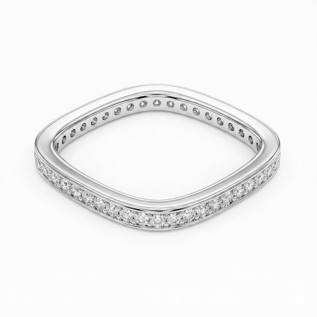 Square Eternity Silver Ring