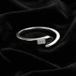 Minimalist Curve Zircon Ring
