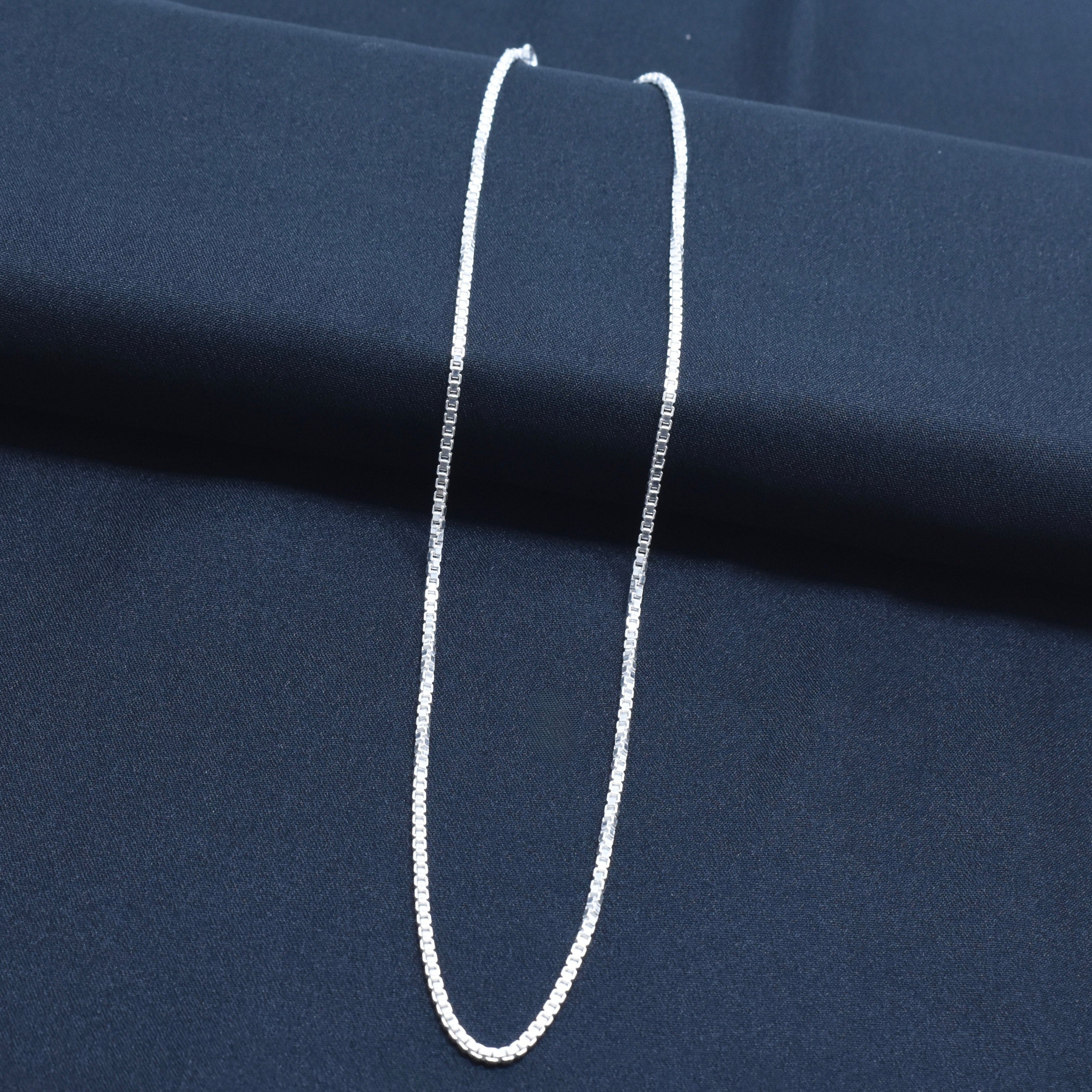 Fine Box Unisex Silver Chain