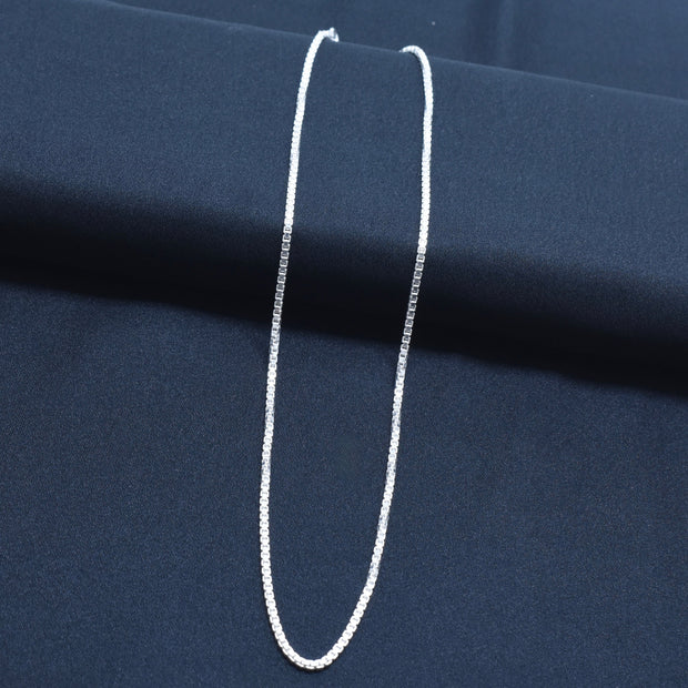 Fine Box Unisex Silver Chain
