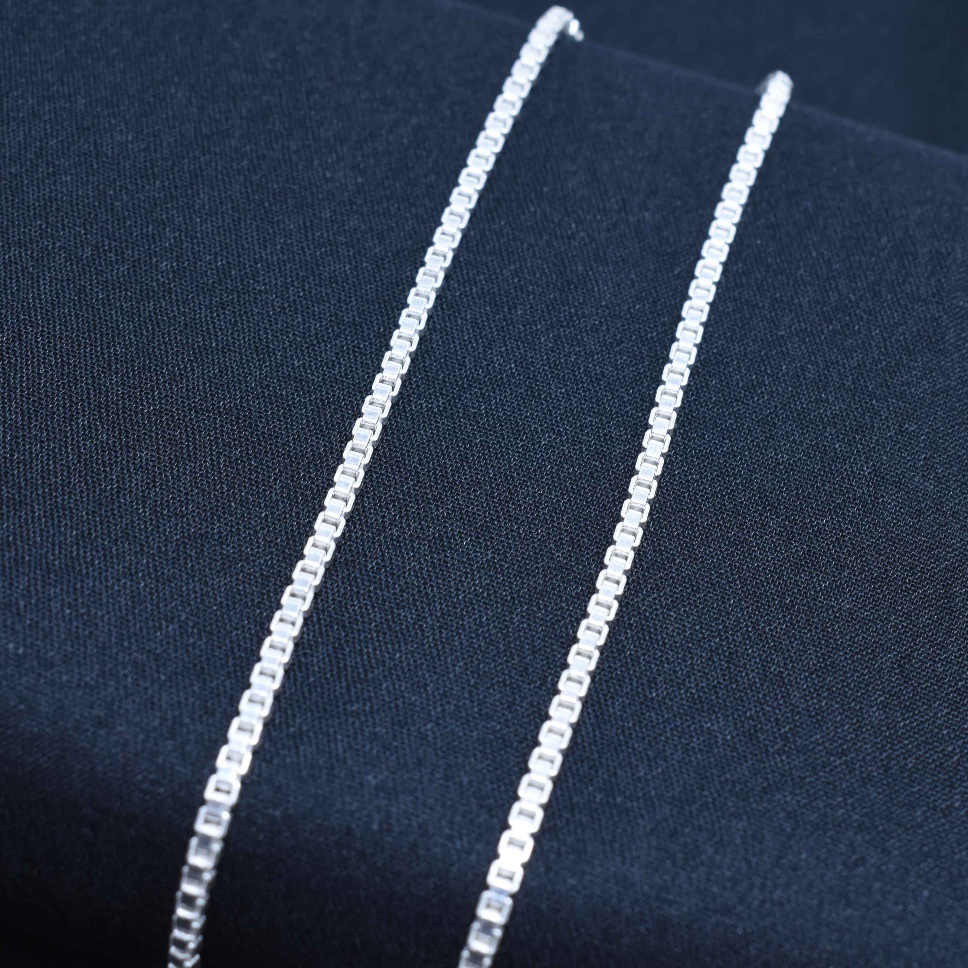 Fine Box Unisex Silver Chain