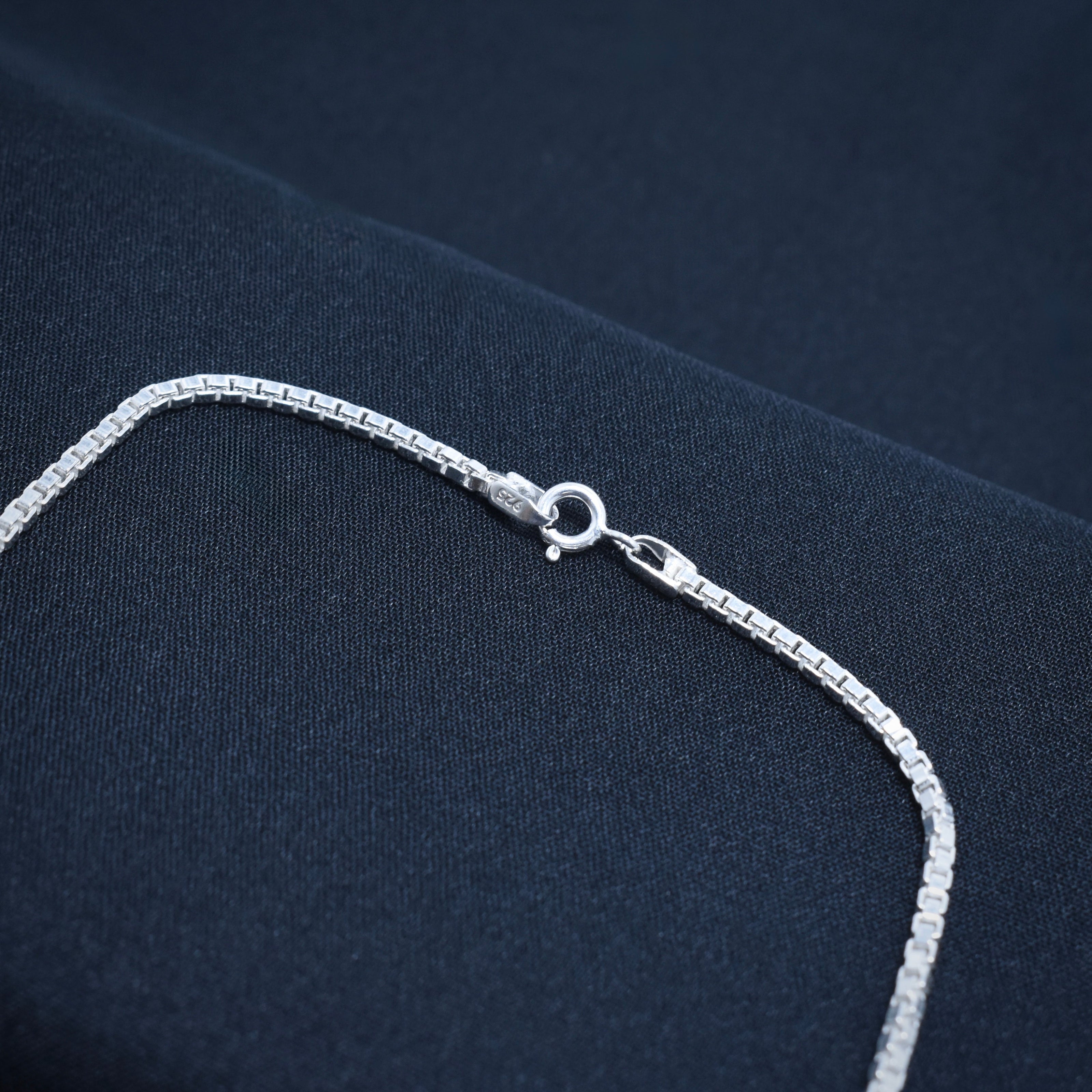 Fine Box Unisex Silver Chain
