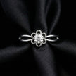 Dainty Floral Solitaire Ring