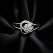 Heart Swirl Cluster Ring