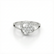 Heart Swirl Cluster Ring