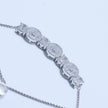Coin Motif Charm Silver Bracelet