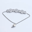 Coin Motif Charm Silver Bracelet