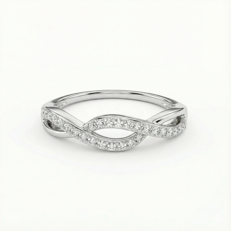 Twisted Infinity Band Ring