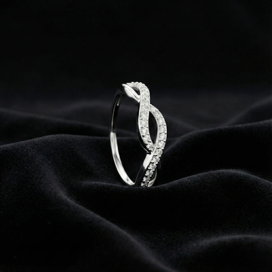 Twisted Infinity Band Ring