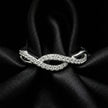 Infinity Twist Pave 925 Silver Ring