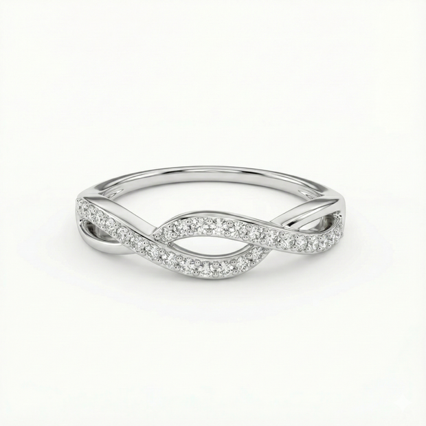 Twisted Infinity Band Ring
