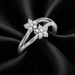 Double Floral Cluster Ring