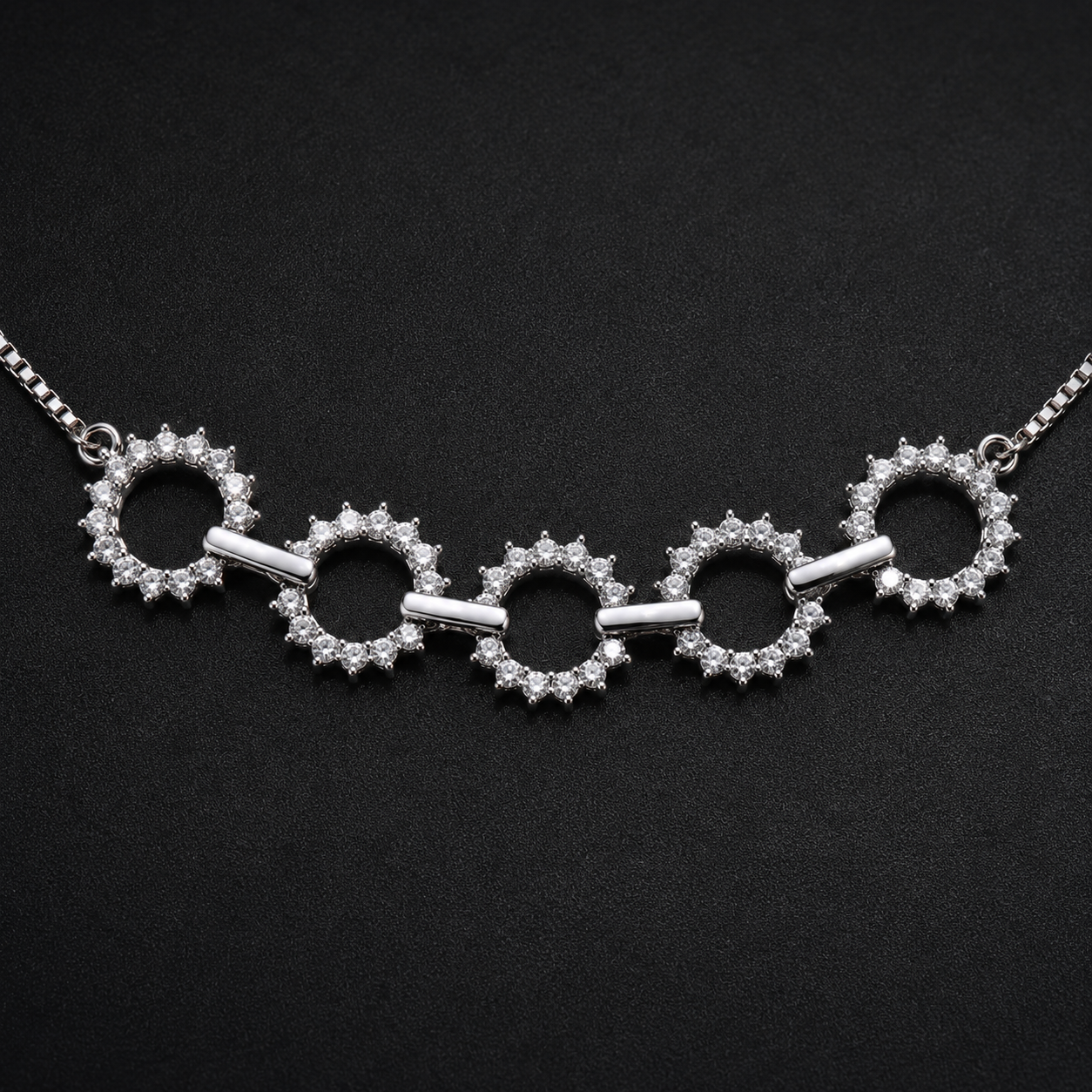 Radiant Halo Ring Bracelet
