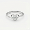 Dainty Heart Cluster Ring