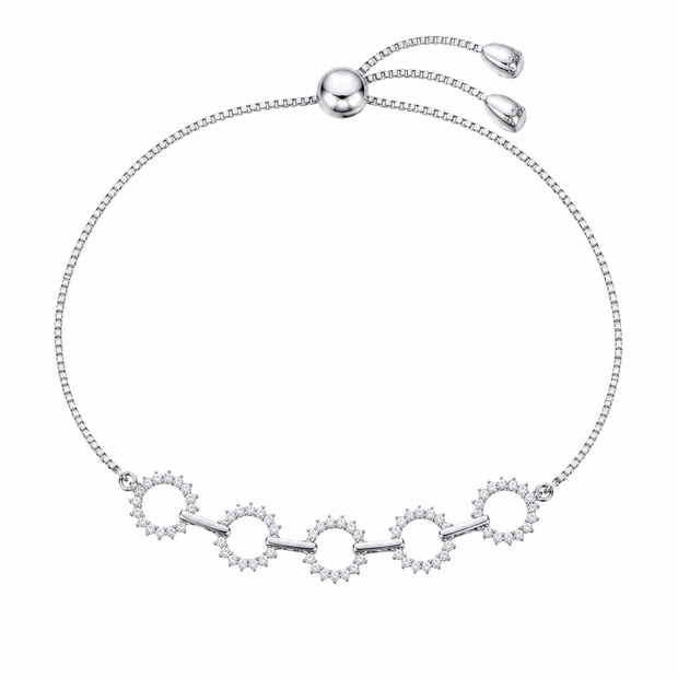Radiant Halo Ring Bracelet