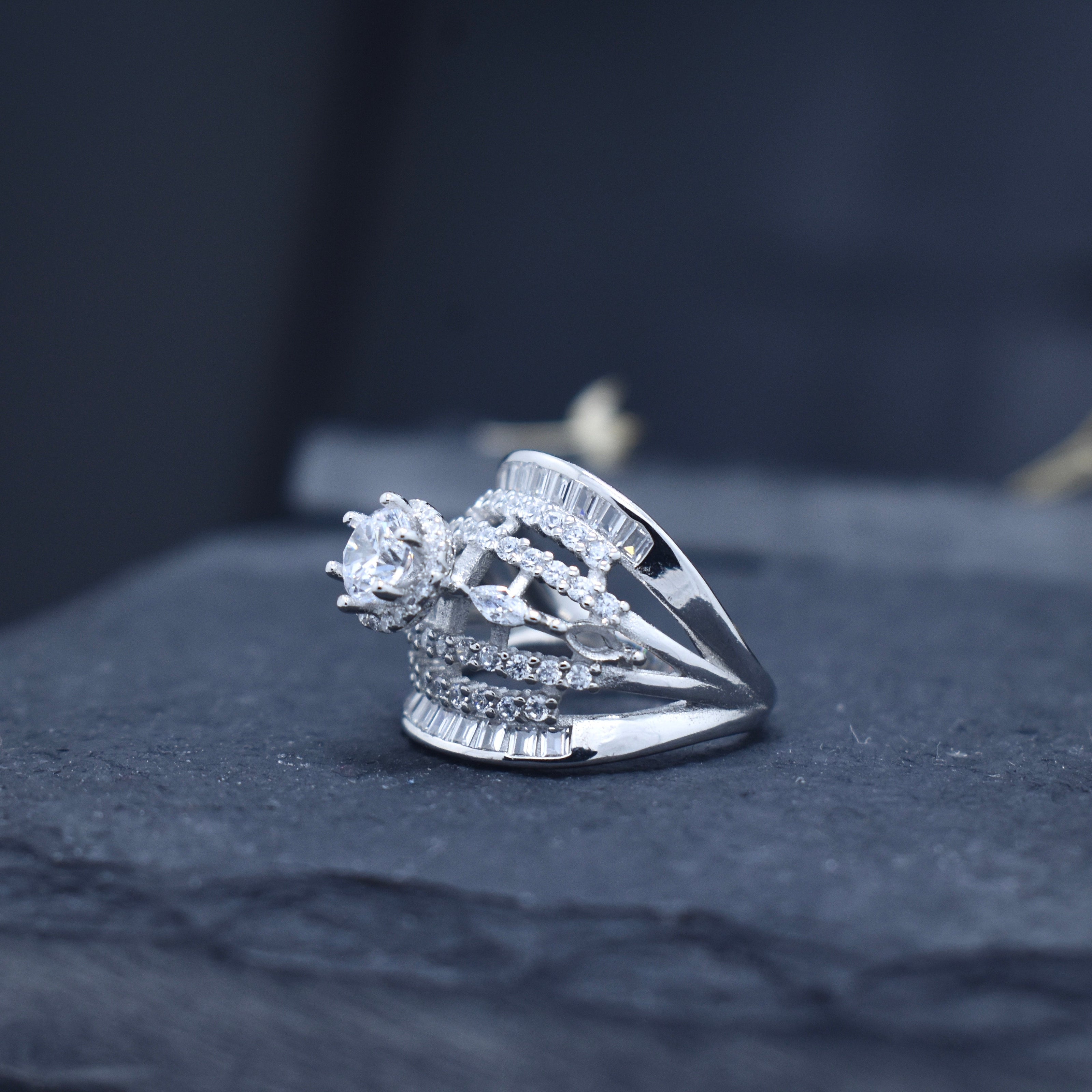 Silver Regal Bar Ring