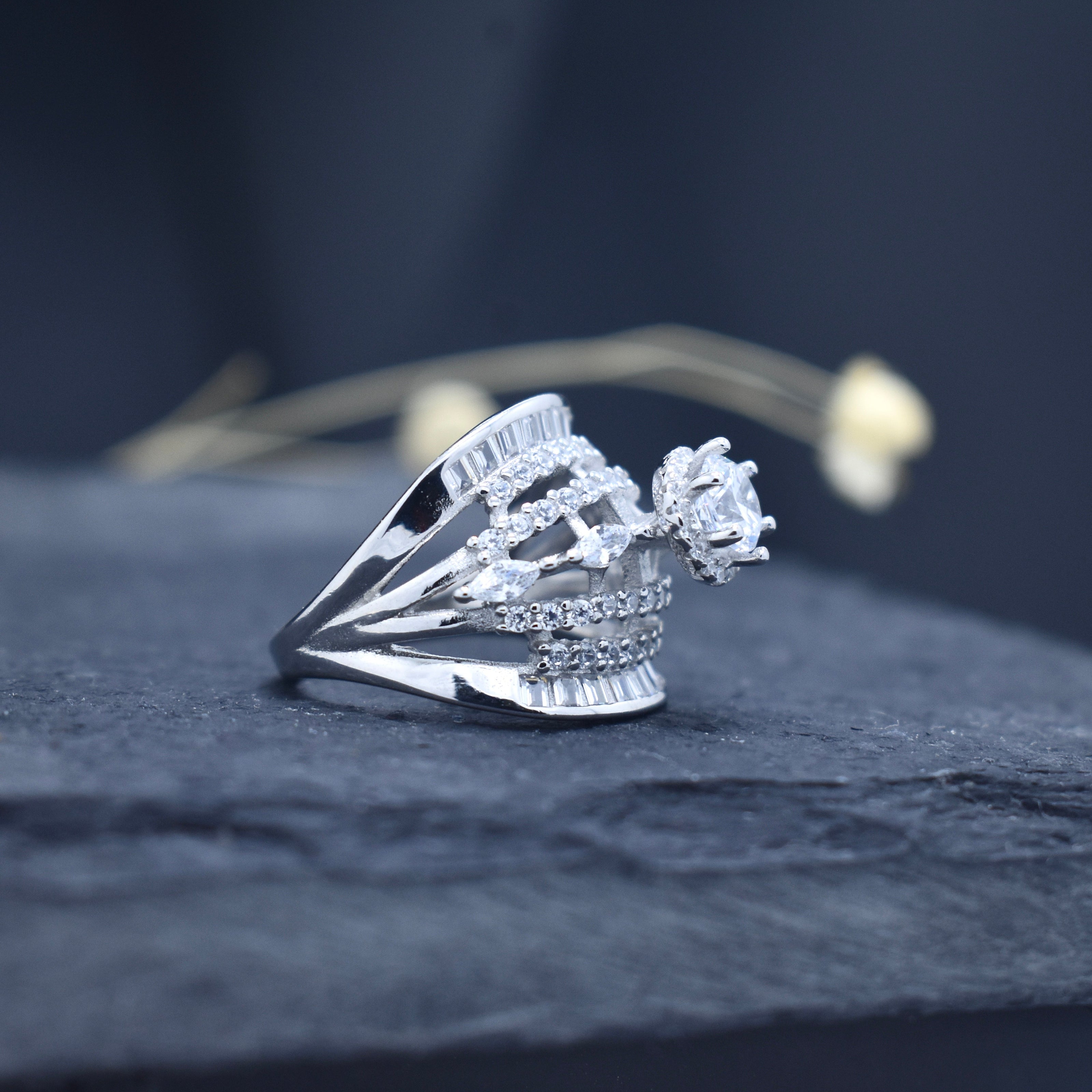 Silver Regal Bar Ring