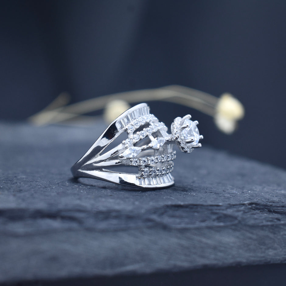Silver Regal Bar Ring