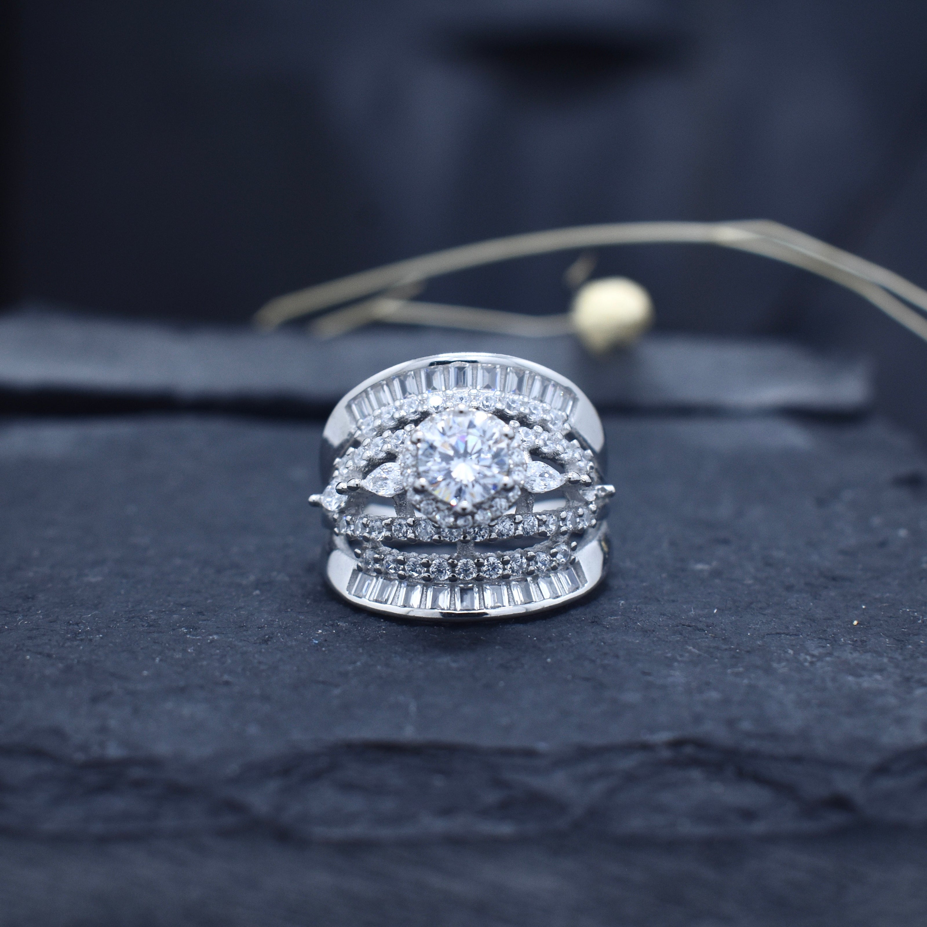 Silver Regal Bar Ring