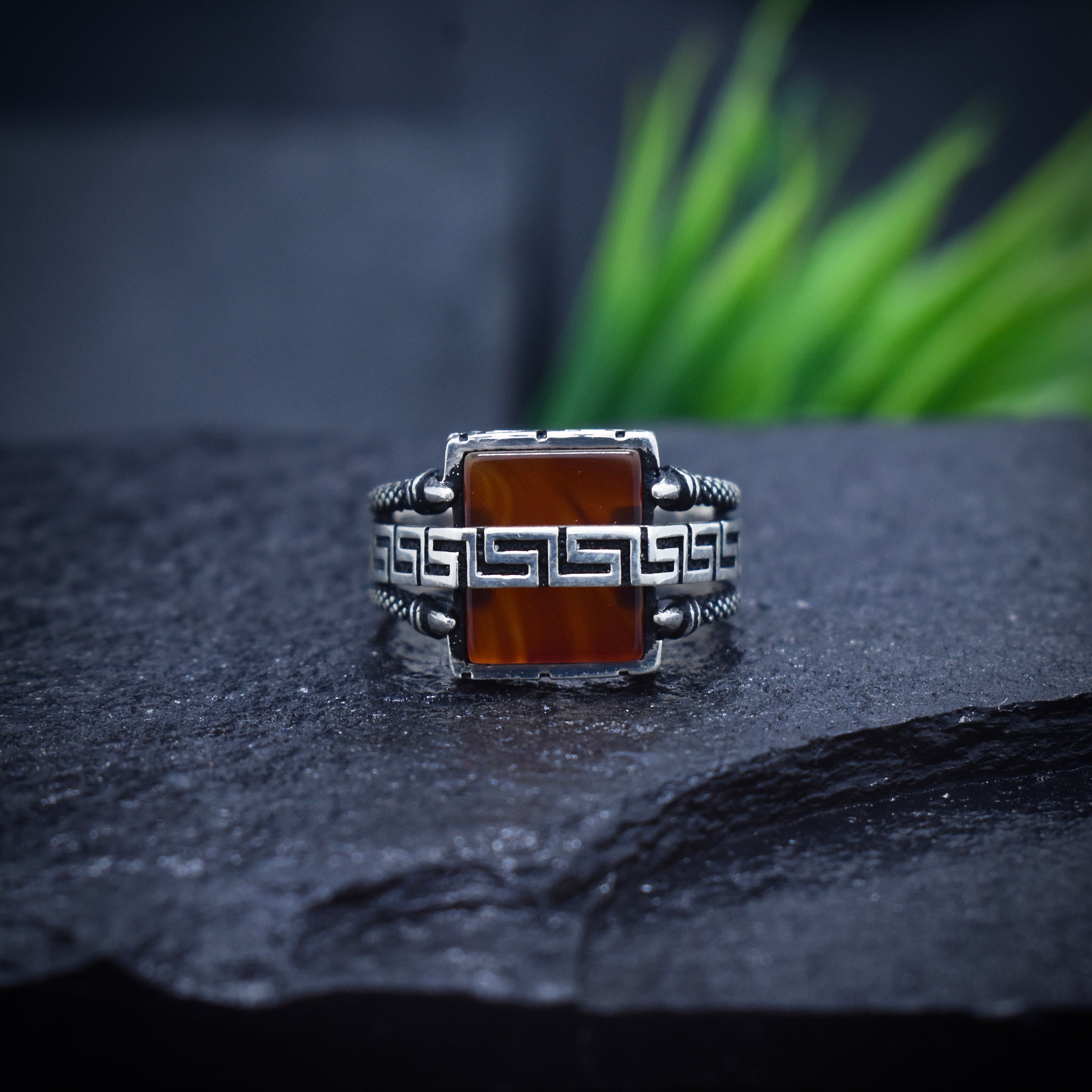 Antique Silver Twin Stone Ring