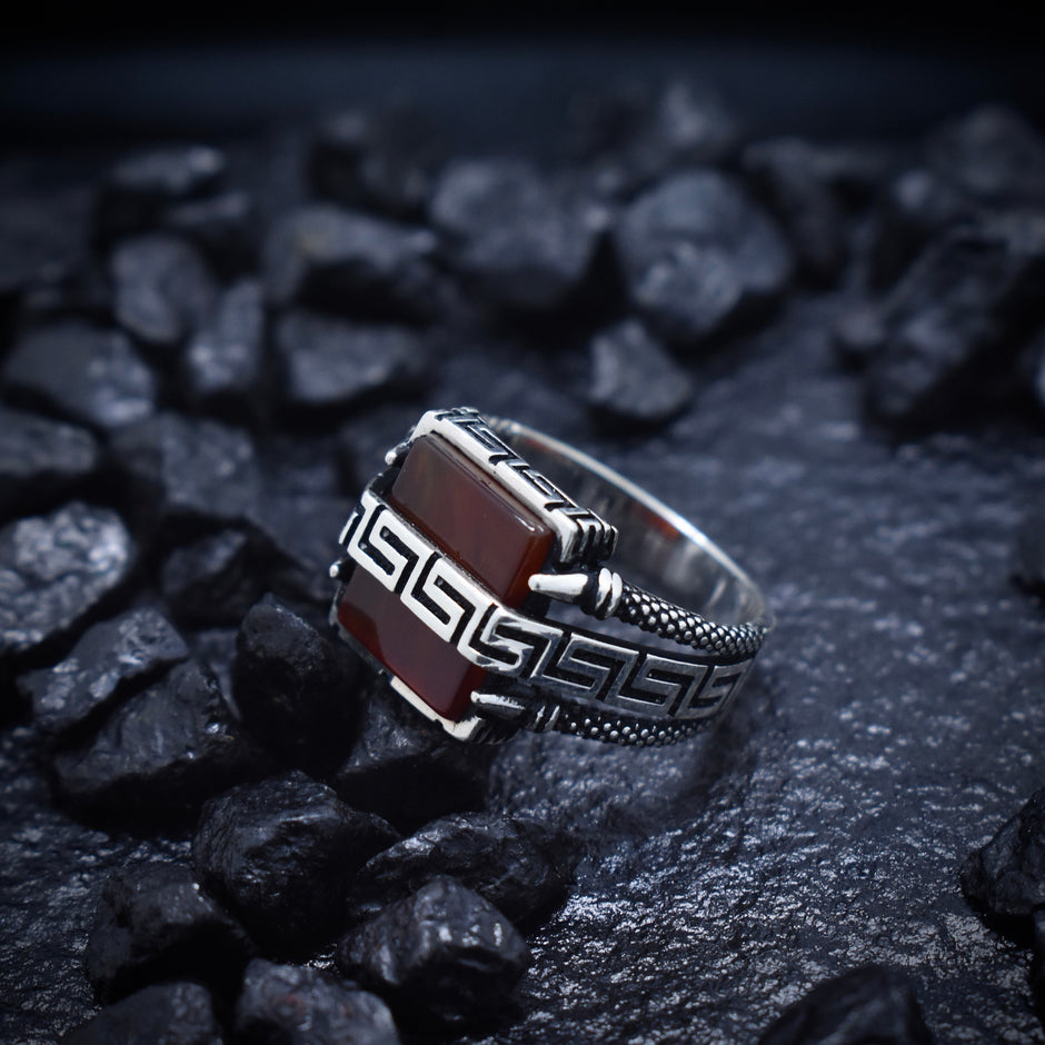 Antique Silver Twin Stone Ring