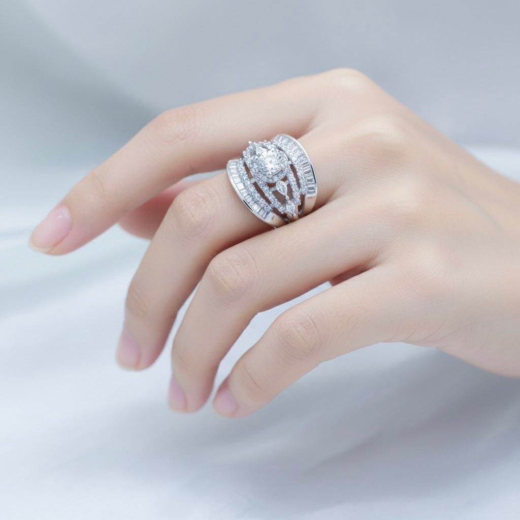 Silver Regal Bar Ring
