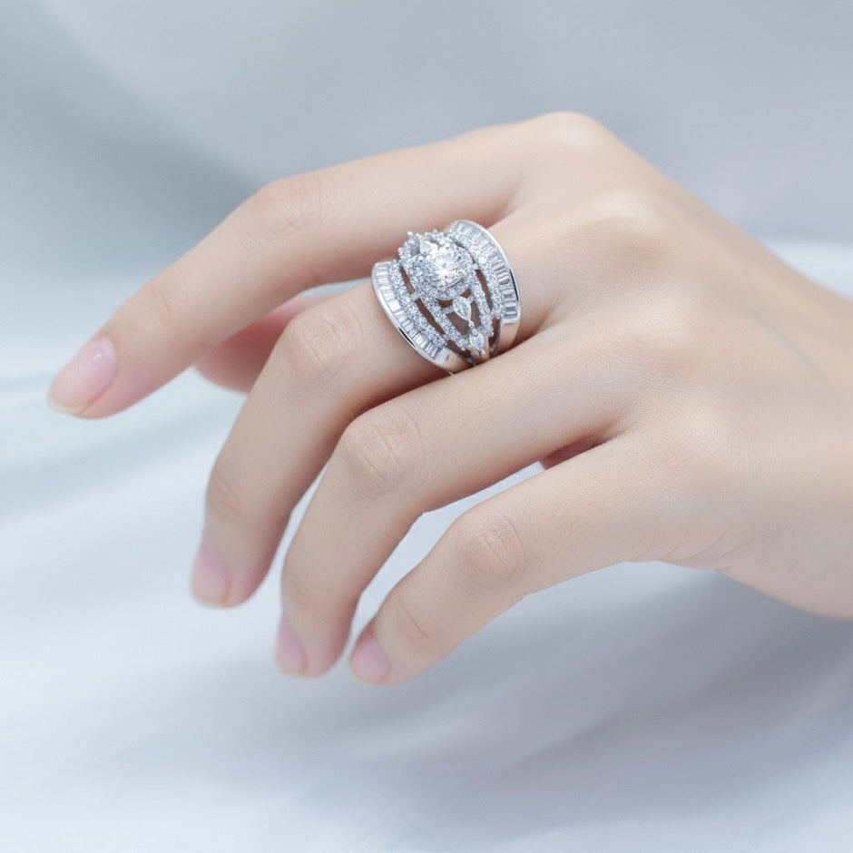 Silver Regal Bar Ring