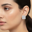Mosaic Square Halo Studs