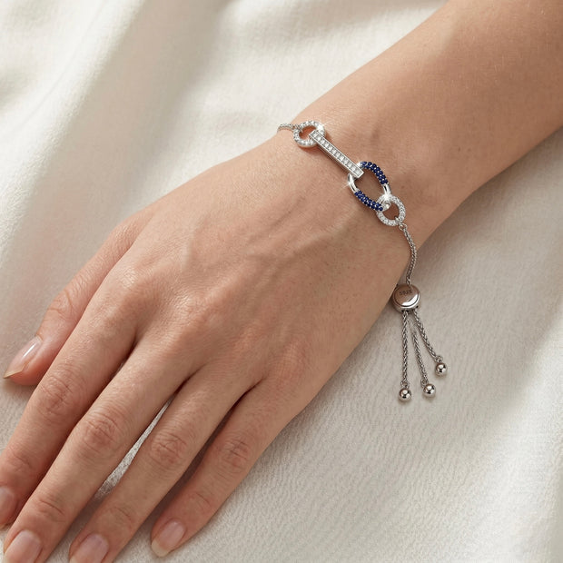 Sapphire Linked Carabiner Bracelet