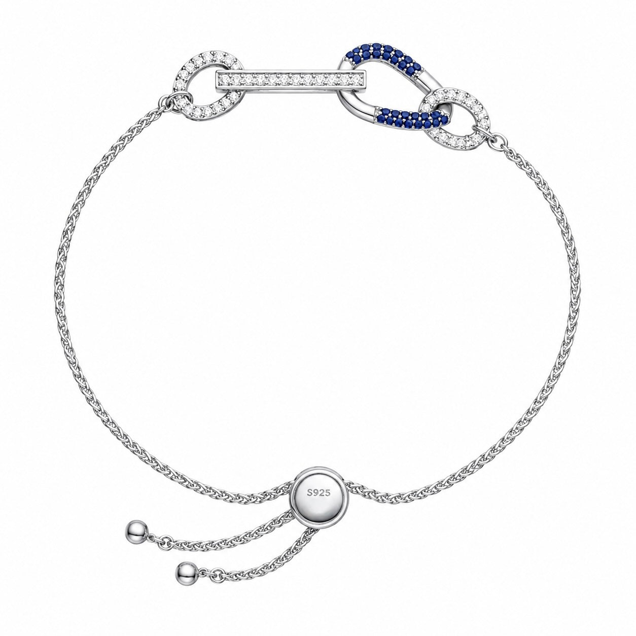 Sapphire Linked Carabiner Bracelet