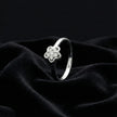 Elegant Five-Petal Flower 925 Silver Ring