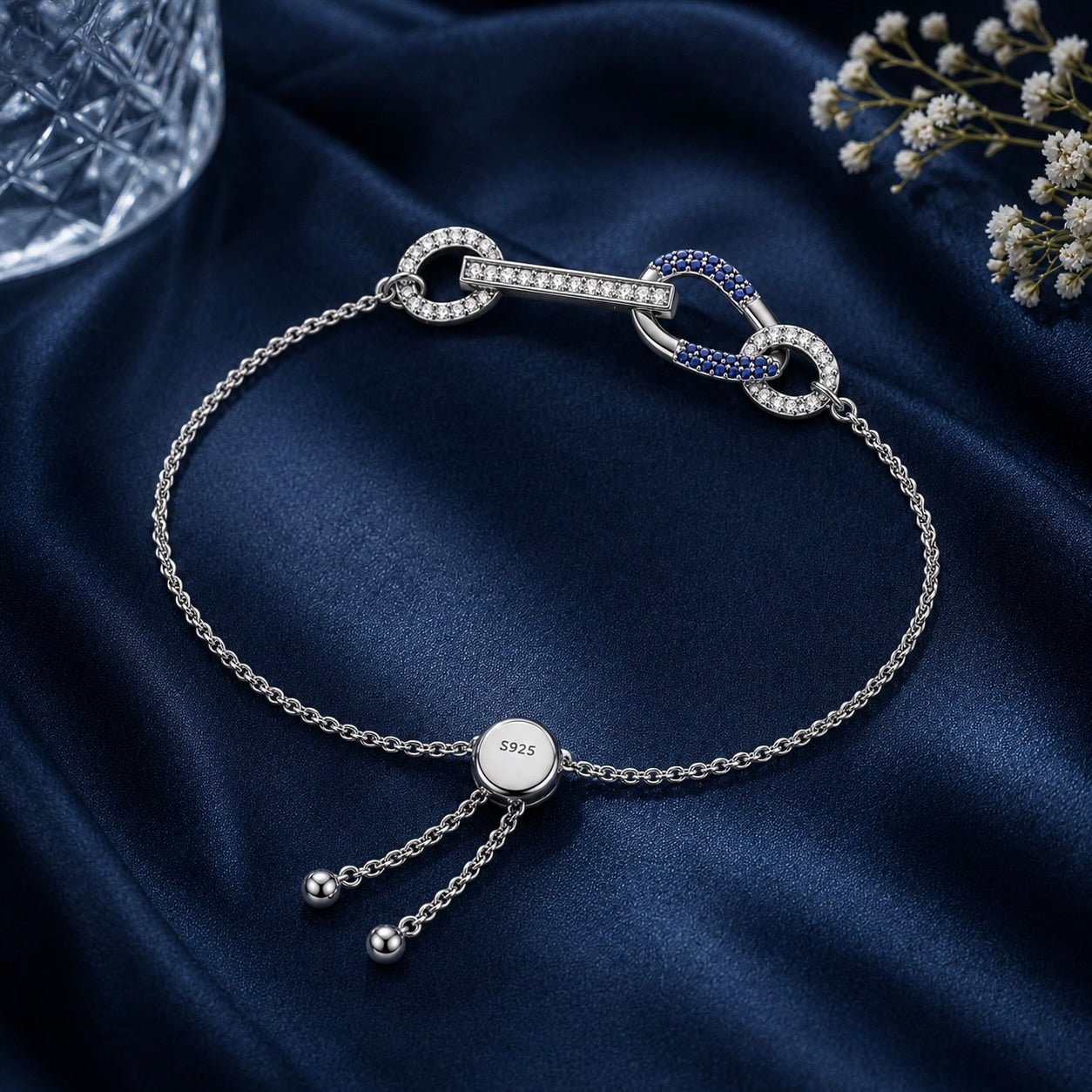 Sapphire Linked Carabiner Bracelet
