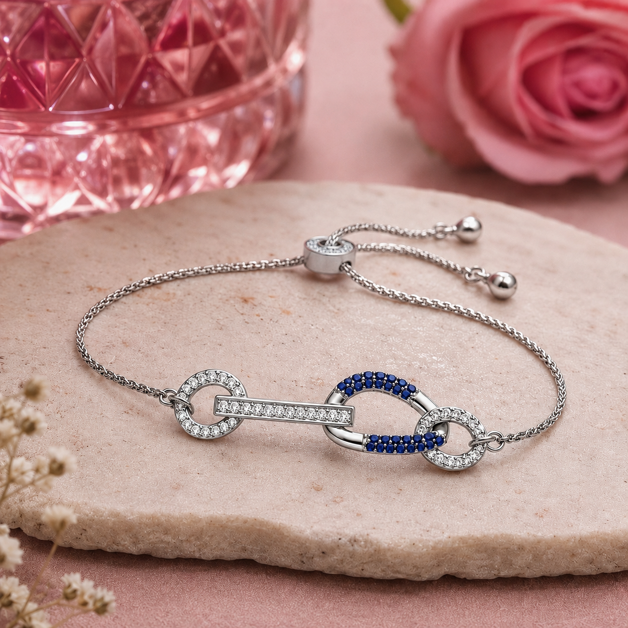 Sapphire Linked Carabiner Bracelet