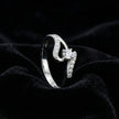 Wave Solitaire Statement Ring