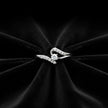 Wave Solitaire Statement Ring
